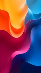 abstract vibrant color wave isolated