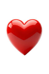 Red Heart isolated on white background 