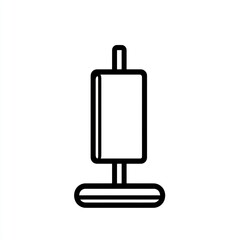 Obraz premium A simple line drawing of a floor standing sign