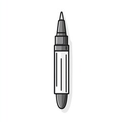 A grayscale illustration of a chisel tip marker