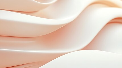 Obraz premium Abstract Peach and White Wave Form Design