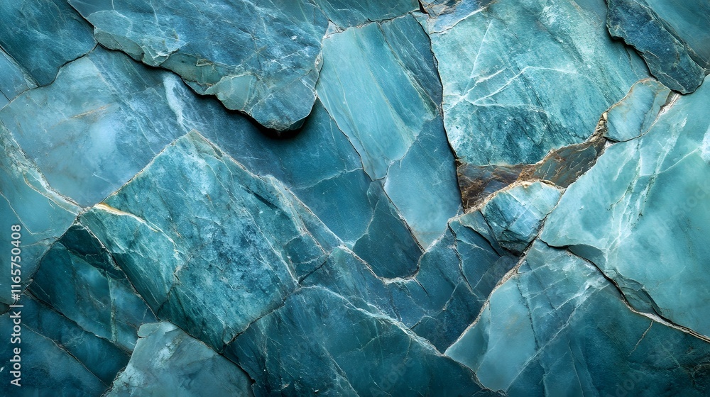 Poster teal stone texture irregular fracture patterns