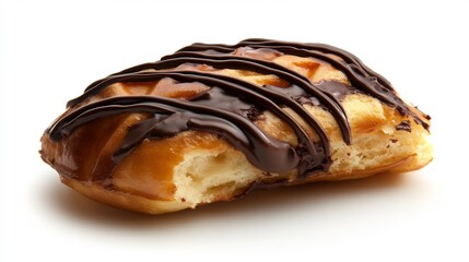 Fototapeta premium Delicious Chocolate-Covered Waffle Pastry, Sweet Treat
