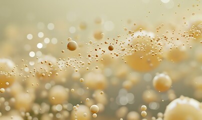 A warm beige backdrop with tiny yellow dots, creating a cozy and inviting feel
