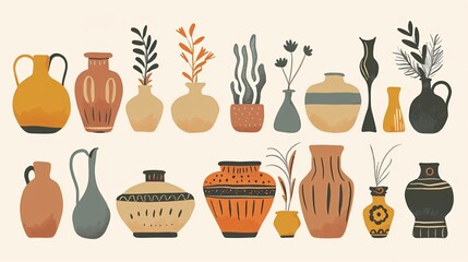 Vibrant Bohemian Aesthetic Art Arrangements for Creative Design Projects