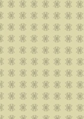 Pattern and motifs in yellow background 