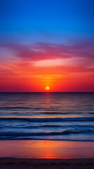 Obraz premium Captivating Symphony of a Stunning Sunset – A Majestic Display of Nature's Palette at Dusk