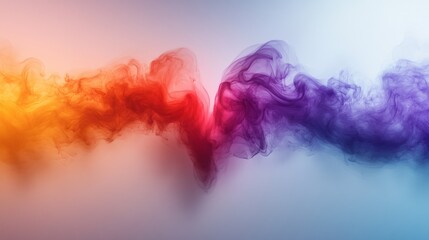 Obraz premium Abstract colorful smoke swirls, vibrant hues blend, dynamic movement.