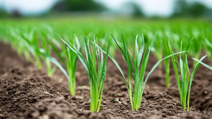 Close-Up of Lush Green Crops in Natural Light