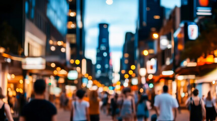 A densely packed street filled with people from all walks of life, highlighting the dynamic energy and anonymity of city living. urban crowd photography, bustling city life, divers