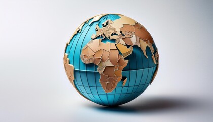 earth globe on white background