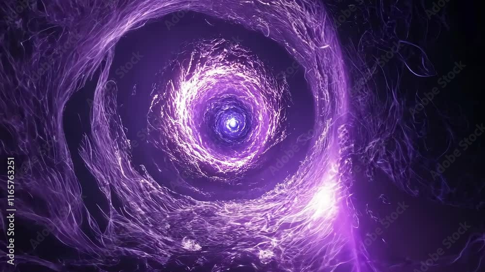 Wall mural purple vortex swirling with energy reveals intricate patterns in a cosmic scene
