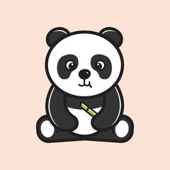 Panda Vector Illustration Baby Panda Vector