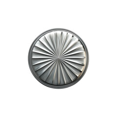 Modern metallic silver wax seal with a geometric starburst patte