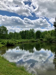 Clouds over water