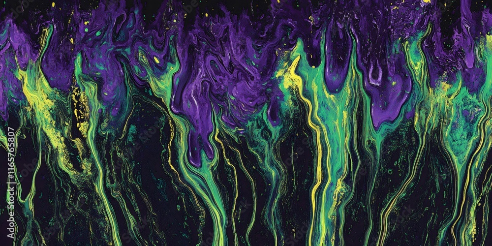 Aufkleber light trails streaming across dark backdrop, generating vibrant neon colored abstract patterns with 