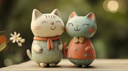 Two Adorable Kittens Sharing a Sweet Moment of Affection