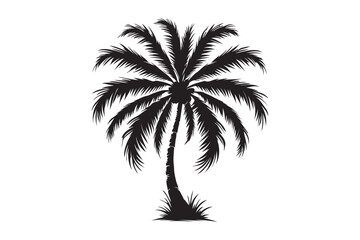 coconut tree vector silhouette illustration
