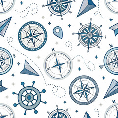 navigation seamless pattern