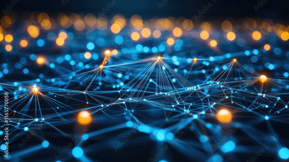 Poster abstract network: digital connections and global data flow