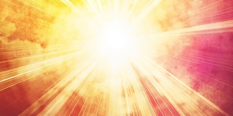 Light rays bursting from a bright center over a grunge textured background creating a vibrant and energetic atmosphere