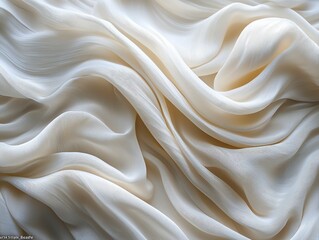 Fototapeta premium Abstract White Fabric Texture Close-Up High Resolution.