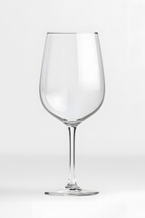 Obraz premium A clear wine glass isolated on white background
