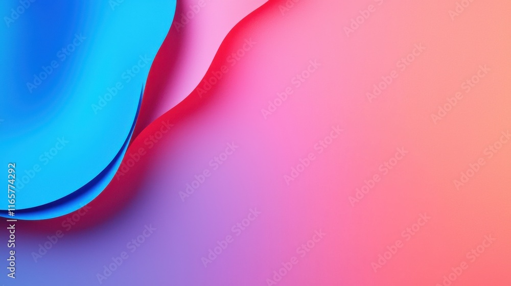Poster vibrant abstract wave patterns digital art modern design colorful gradient dynamic view artistic exp