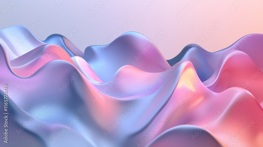 Poster dynamic waves of colorful fluid textures abstract digital art vibrant atmosphere soft lighting visua