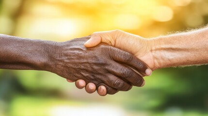 Hands Together at Sunset with Peaceful Smiles