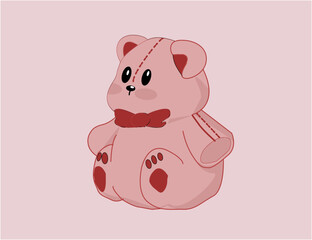 seamless pattern with teddy bears. teddy bear cute hand drawn. Teddy bear seamless pattern. teddy bear vector illustration