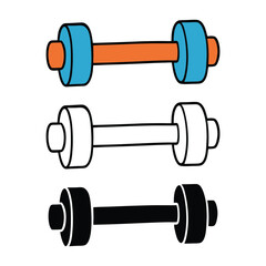 dumbbell isolated on white