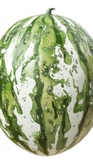 Naklejka premium A Strikingly Abstract Watermelon: A Vibrant, Creative, and Unique Artistic Interpretation of a Summer Fruit.