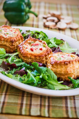 chicken ala king stuffed phyllo dough cups