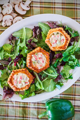chicken ala king stuffed phyllo dough cups
