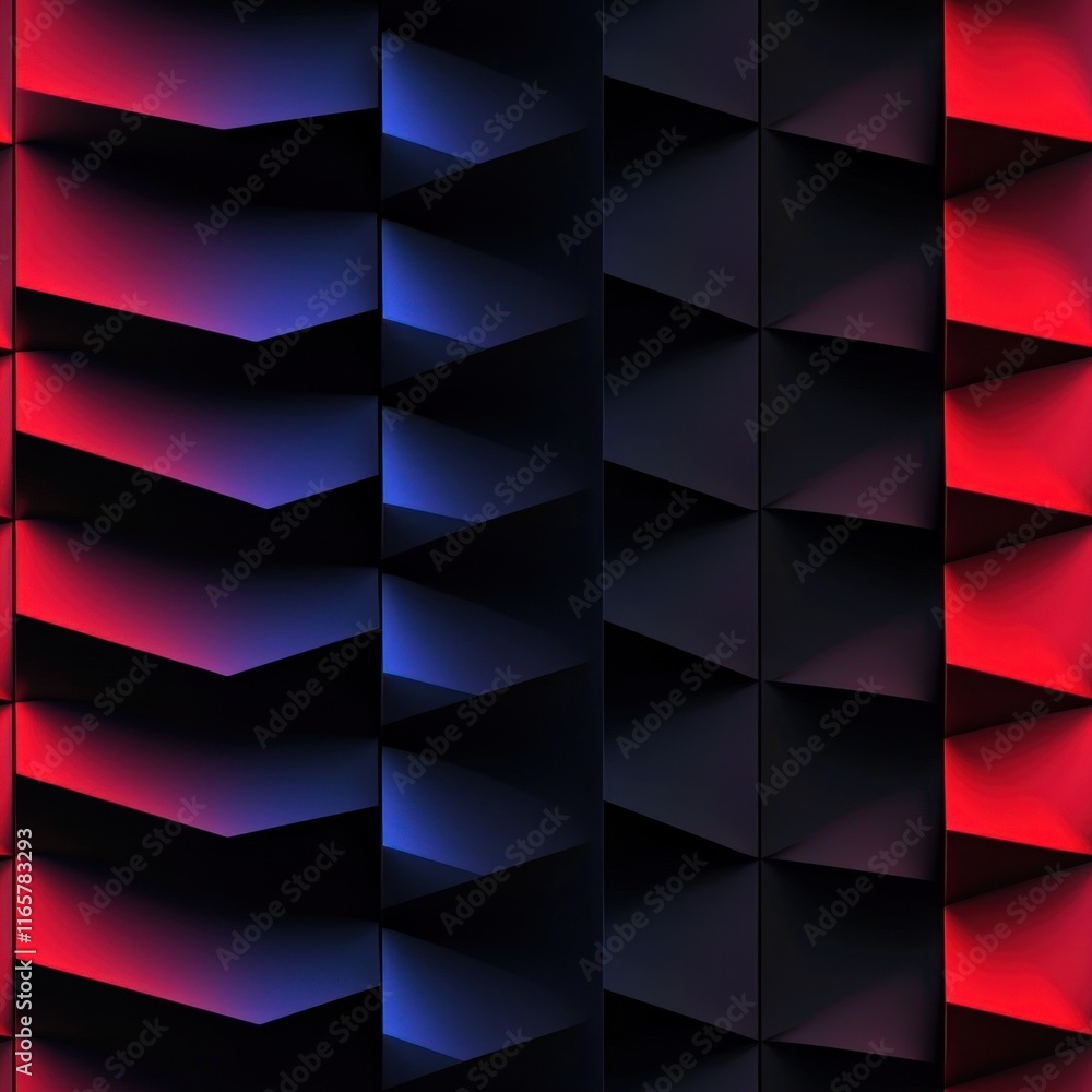 Aufkleber abstract geometric pattern with gradient lighting effects.