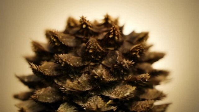 Illuminated pinecone nature video and shadow