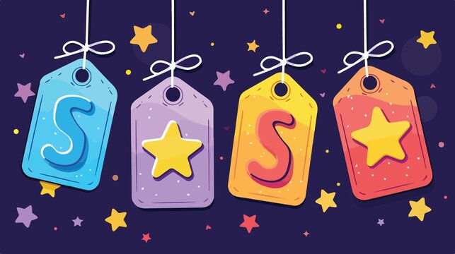 Colorful Cartoon Vector Sale Tags and Stickers for Promotions and Discounts
