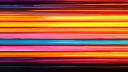 Vibrant Horizontal Stripes Abstract Art: A Symphony of Colors