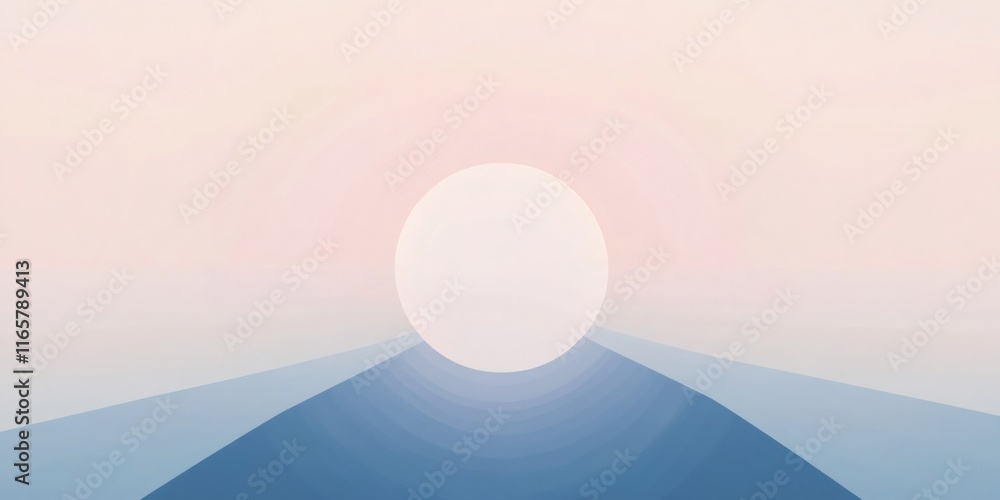 Poster layered geometric circles converging centrally, generating dimensional tunnel effect with vibrant co