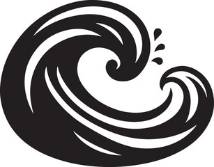 Water wave silhouette vector EPS file. Perfect for ocean, beach, and water-themed designs. Scalable, clean, and ideal for creative projects.