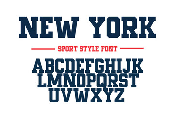 Editable typeface vector. University sport font in american style for football, baseball or basketball logos and t-shirt.
