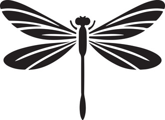 Delicate dragonfly silhouette vector EPS file. Perfect for nature-inspired designs, branding, and decor. Scalable, clean, and ideal for creative projects.