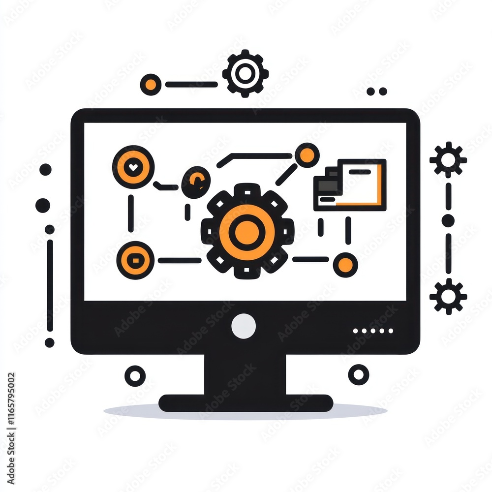 Poster computer screen displays integrated system process