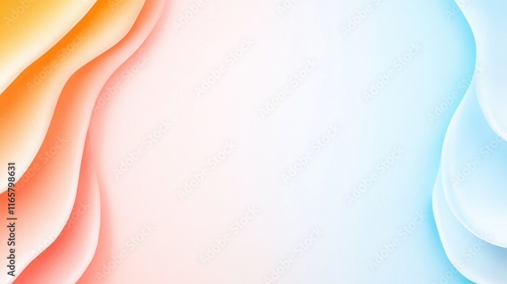Aufkleber abstract wavy background with soft colors for design use.