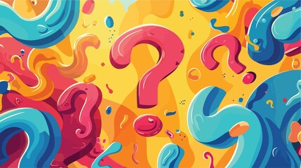 Innovative Question Mark Abstract Background Design for Infographic Use