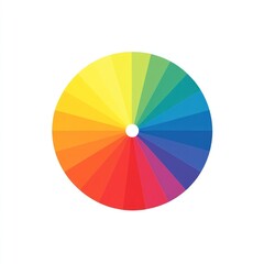 Obraz premium A vibrant circular color wheel displays a spectrum of hues