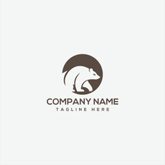 Bear silhouette logo with vector design