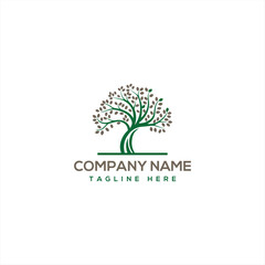 Logos of green Tree leaf ecology nature element vector
