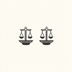 Two Simple Scales Of Justice Symbols